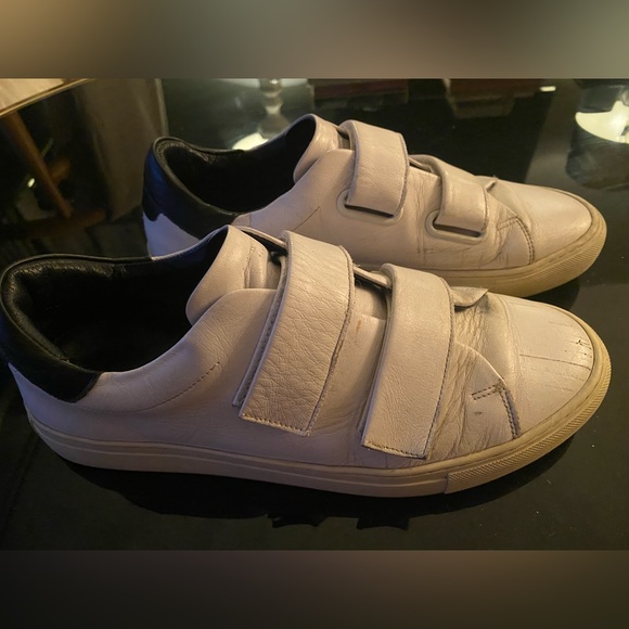 SANDRO White Velcro-Leather Shoes - Picture 6 of 6